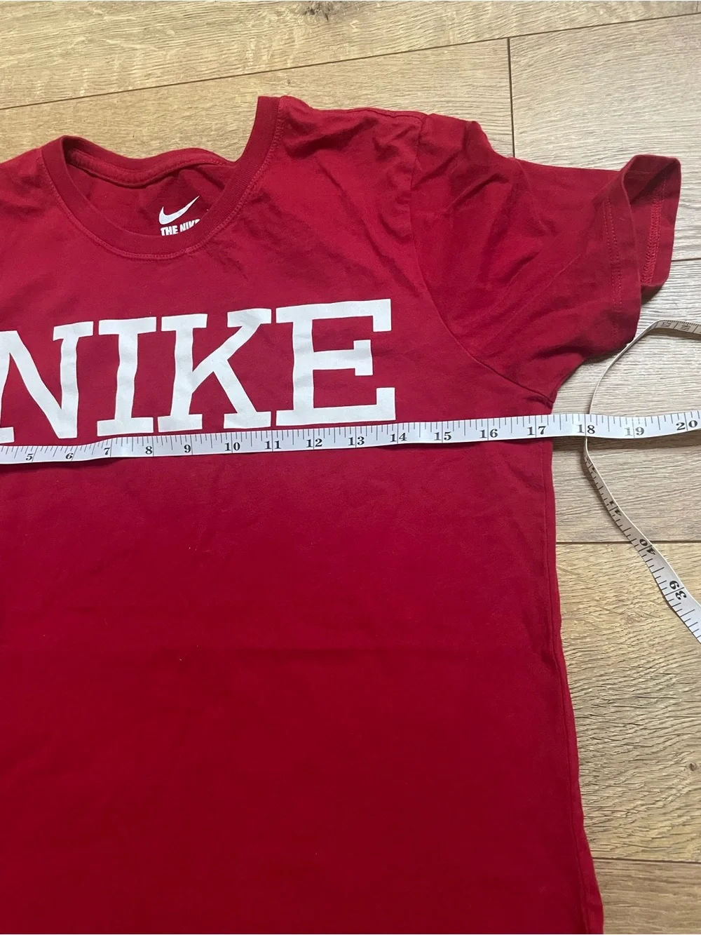 Nike Women’s Red Short-Sleeve Logo Tee